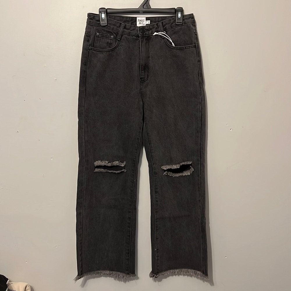 Womens Brand New Black Straight Legged Princess Polly Jeans
